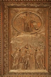 Paneel van 5C deur: de Verheven Christus - de Parousia